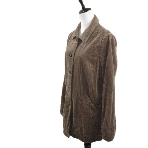 Chadwick's Light Brown Corduroy Button Front Jacket Size Medium - Picture 3 of 6